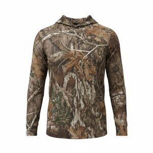 Magellan Boys M 10-12 Camo Hooded Long Sleeve Performance Shirt
